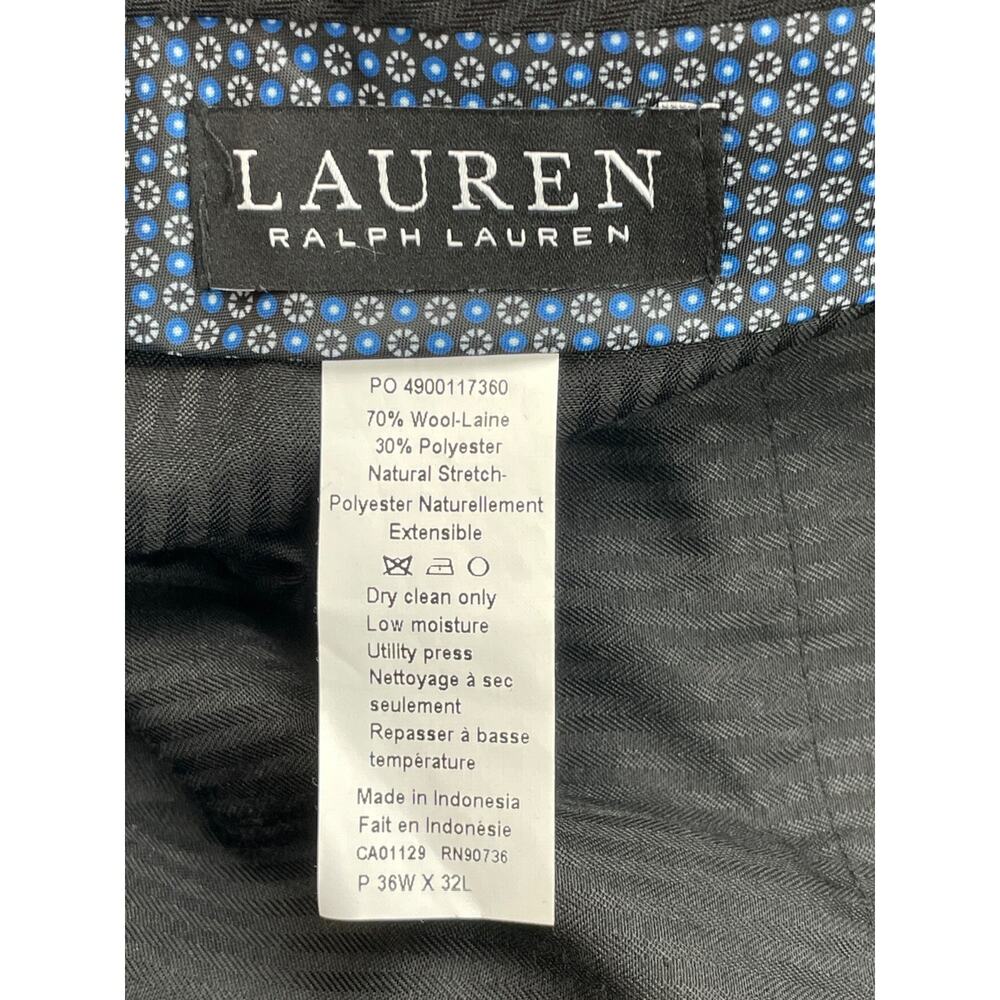 Lauren Ralph Lauren Suit Men 44R Blue Wool Blend Pants 36x32 Black Label - 2 Pcs - Picture 14 of 16